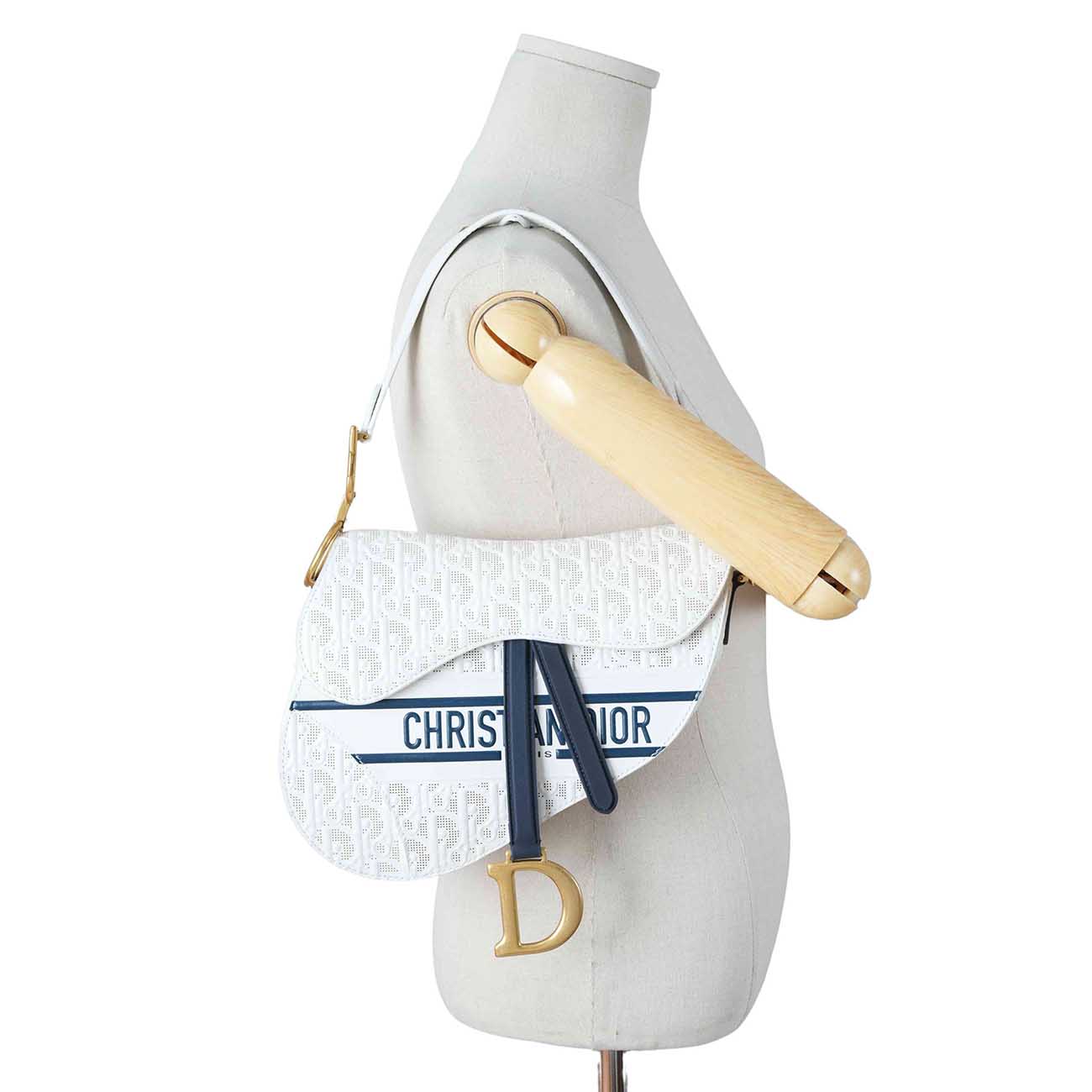 CHRISTIAN DIOR(USED)크리스찬디올 레더 새들백 미듐